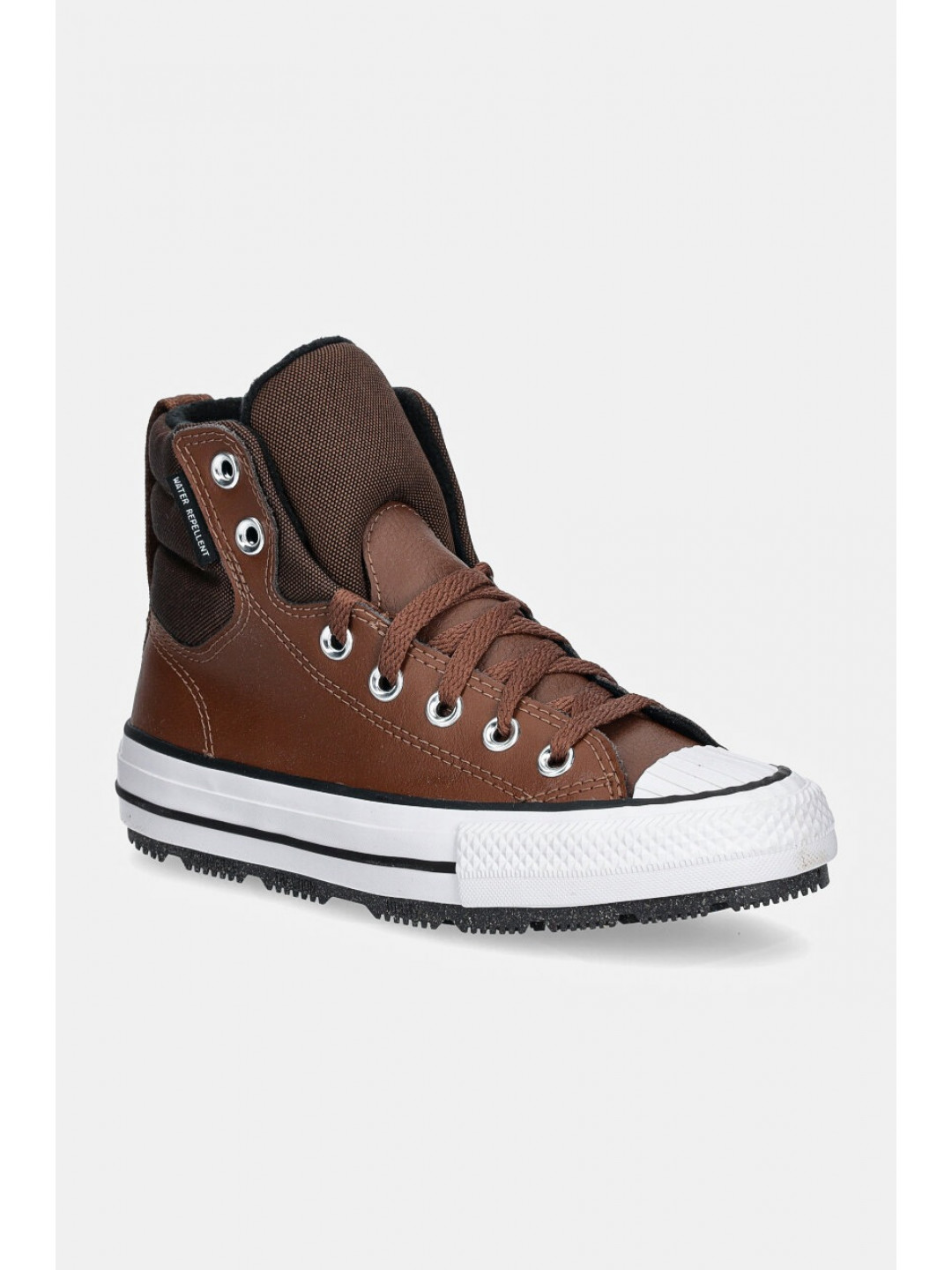 Dětské kožené kecky Converse CHUCK TAYLOR AS BERKSHIRE BOOT hnědá barva A08442C